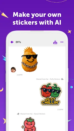 Скриншот 3 — Kinzoo: Fun All-Ages Messenger