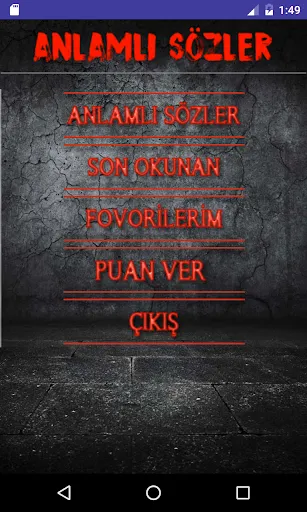 Скриншот 1 — Anlamlı Sözler