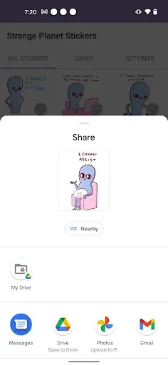 Скриншот 2 — Strange Planet Stickers