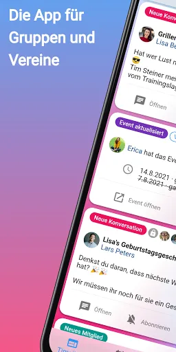 Скриншот 1 — Klubraum – Vereinsapp & Orga
