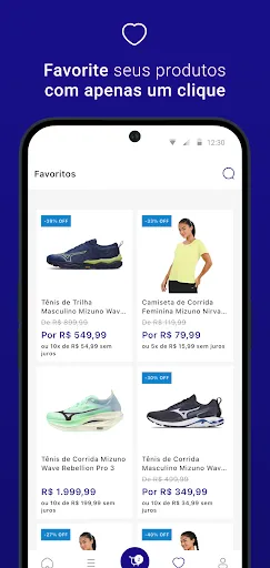 Скриншот 2 — Mizuno App: Tênis e muito mais