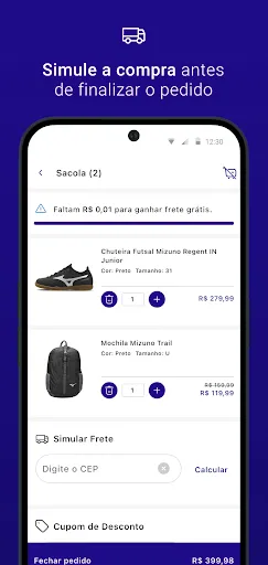 Скриншот 3 — Mizuno App: Tênis e muito mais