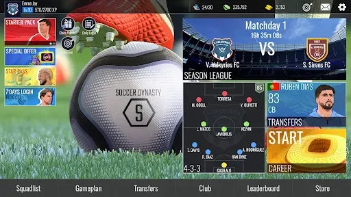 Скриншот 1 — Soccer Dynasty: Club Manager