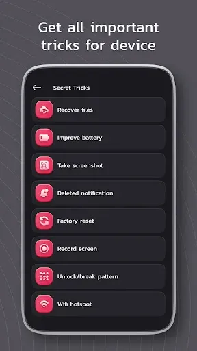 Скриншот 5 — Mobile Secret : Tricks & Info