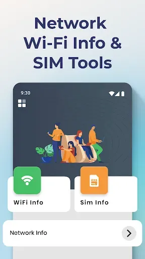 Скриншот 1 — Network Wi-Fi Info & SIM Tools