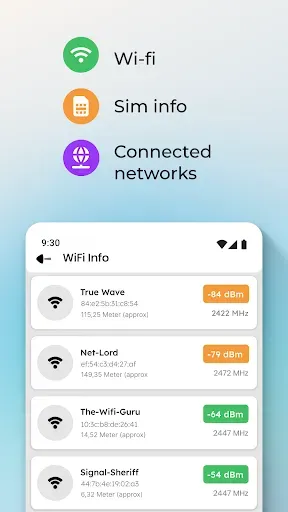 Скриншот 2 — Network Wi-Fi Info & SIM Tools