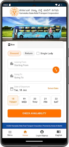 Скриншот 1 — KSRTC AWATAR Booking App