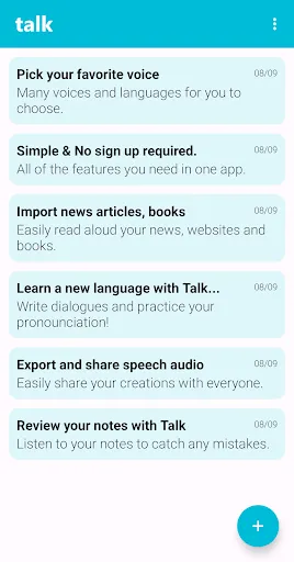 Скриншот 1 — Talk: Text to Voice