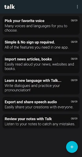 Скриншот 2 — Talk: Text to Voice