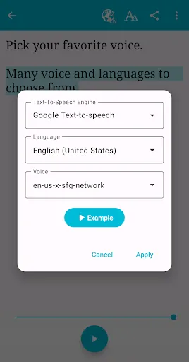 Скриншот 3 — Talk: Text to Voice