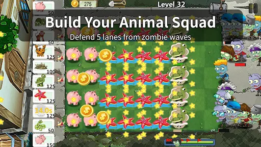 Скриншот 1 — Animals vs Zombies
