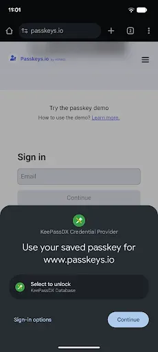 Скриншот 1 — KeePassDX - менеджер паролей