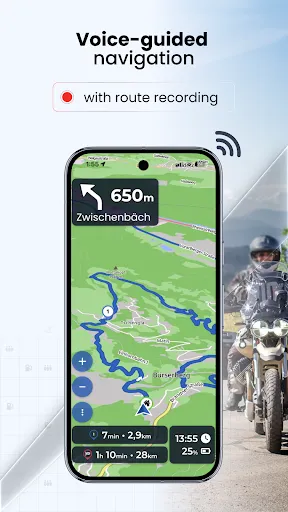 Скриншот 3 — Kurviger Motorcycle Navigation