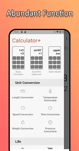 Скриншот 2 — Calculator+ with Unit Convert