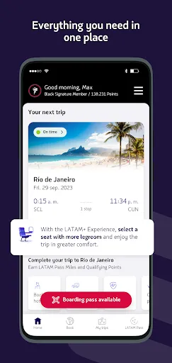 Скриншот 1 — LATAM: Flights, Hotels, Cars