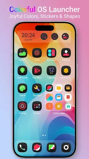 Скриншот 1 — Colorful OS Launcher: Themes