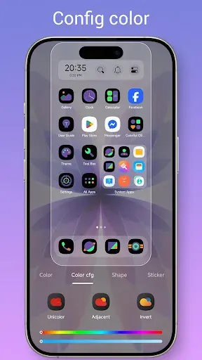 Скриншот 3 — Colorful OS Launcher: Themes