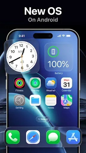 Скриншот 1 — Phone OS: Liquid Glass
