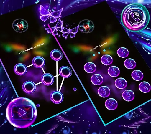 Скриншот 5 — Glow Butterfly Launcher Theme