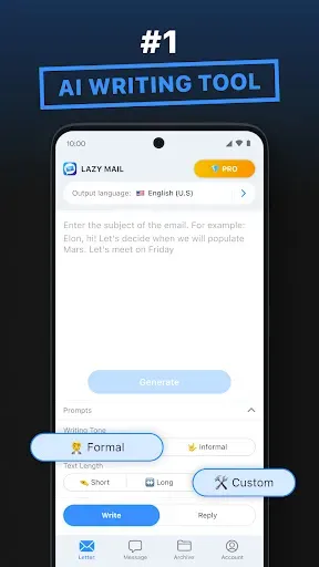 Скриншот 1 — Lazy Mail: AI Email Assistant