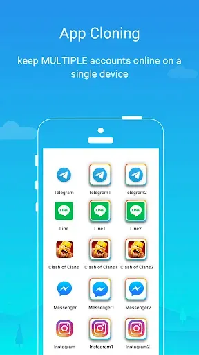 Скриншот 1 — Parallel Space - app cloning