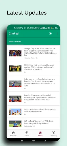 Скриншот 4 — CricRed - Live Cricket Score