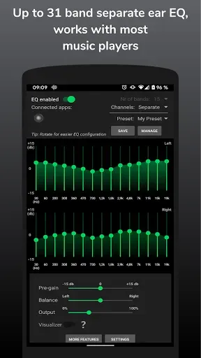 Скриншот 1 — SpotEQ31 - 31 Band Equalizer