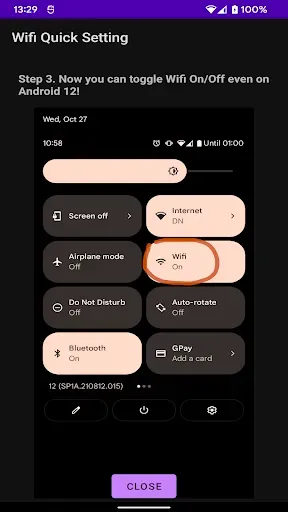 Скриншот 3 — Wifi Quick Setting: Android 12