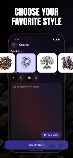 Скриншот 2 — TattooInk: AI Tattoo Generator