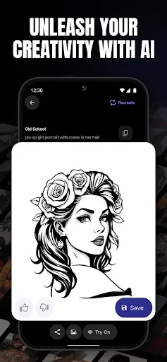 Скриншот 3 — TattooInk: AI Tattoo Generator