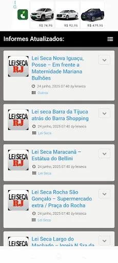 Скриншот 1 — Lei Seca Rj - Resumo Lei Seca
