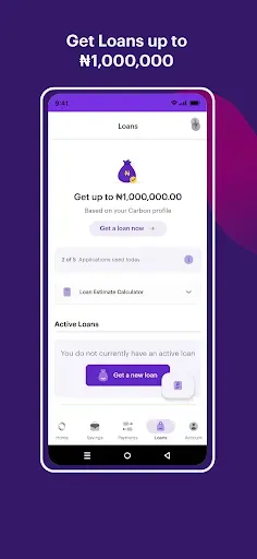 Скриншот 2 — Carbon: Mobile Banking & Loans