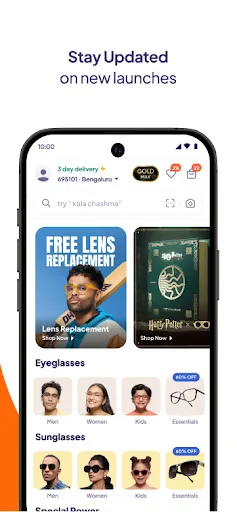 Скриншот 1 — Lenskart : Eyeglasses & More