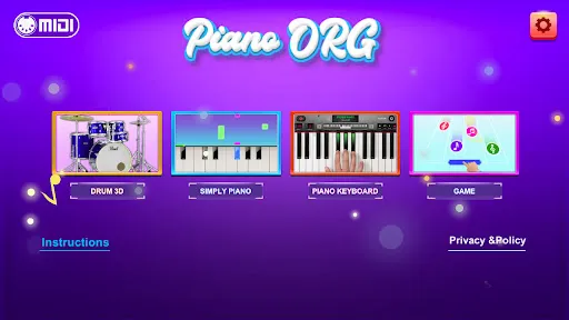 Скриншот 4 — Piano ORG : Play Real Keyboard