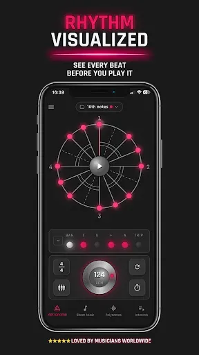 Скриншот 1 — Metronome Lab: Счетчик BPM