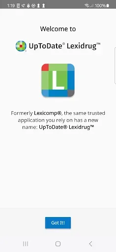 Скриншот 1 — Uptodate Lexidrug