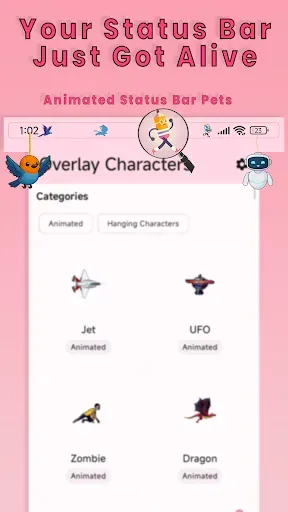 Скриншот 3 — Yumo: Status Bar & Notch Pets