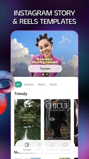 Скриншот 1 — Lift: AI Photo Editor
