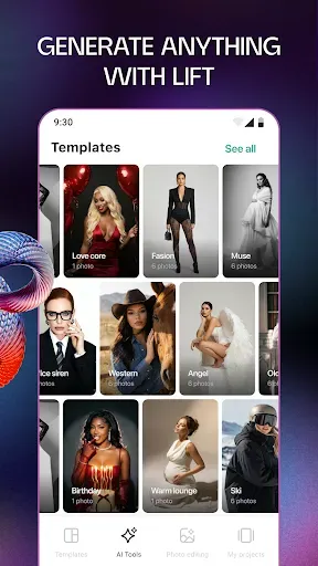 Скриншот 4 — Lift: AI Photo Editor