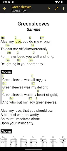 Скриншот 1 — SongBook