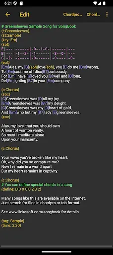Скриншот 2 — SongBook