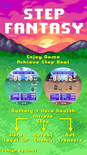 Скриншот 2 — Step Fantasy Wactch Face