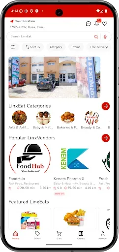 Скриншот 1 — LinxEat - Order Food & More