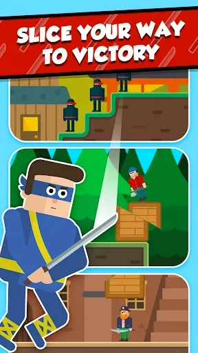Скриншот 4 — Mr Ninja - Slicey Puzzles