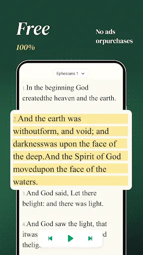 Скриншот 2 — KJV Bible: Audio+Verse