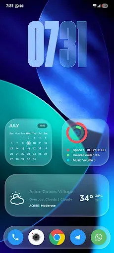 Скриншот 2 — Liquid Glass for KLWP