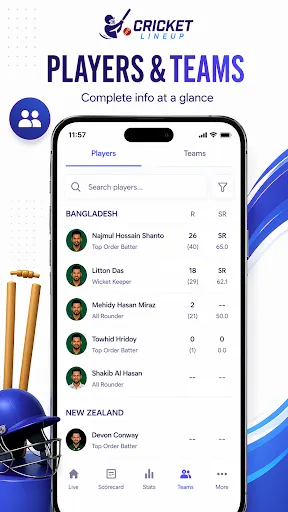 Скриншот 4 — Cricket Lineup- Live Scores