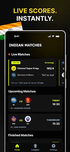 Скриншот 1 — Live Cricket App: IPL Scores