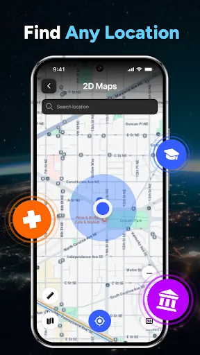 Скриншот 1 — Live Earth Map & Street Viewer