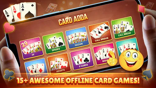 Скриншот 1 — Card Adda Callbreak Hearts 29